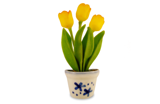 Klei tulpen in db potgeel